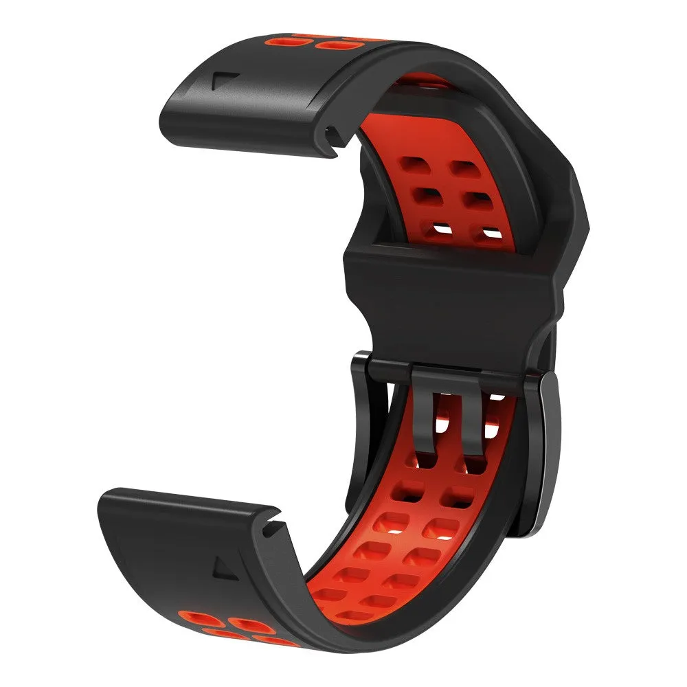 Garmin Descent MK2 Replacement Silicone Wristband Dual Color (Joint circumference: 180-220mm) - Black / Red