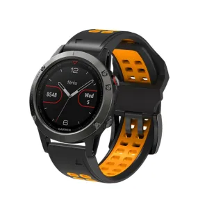 Garmin Enduro replacement silicone wristband Dual Color (joint circumference: 180-220mm) - Black / Orange