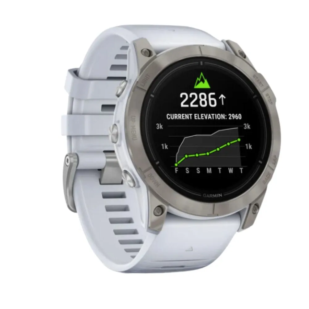 Garmin Epix Pro (Gen 2) Active Smartwatch Sapphire Edition 51 mm Titanium w/Whitestone Band (Open Box)