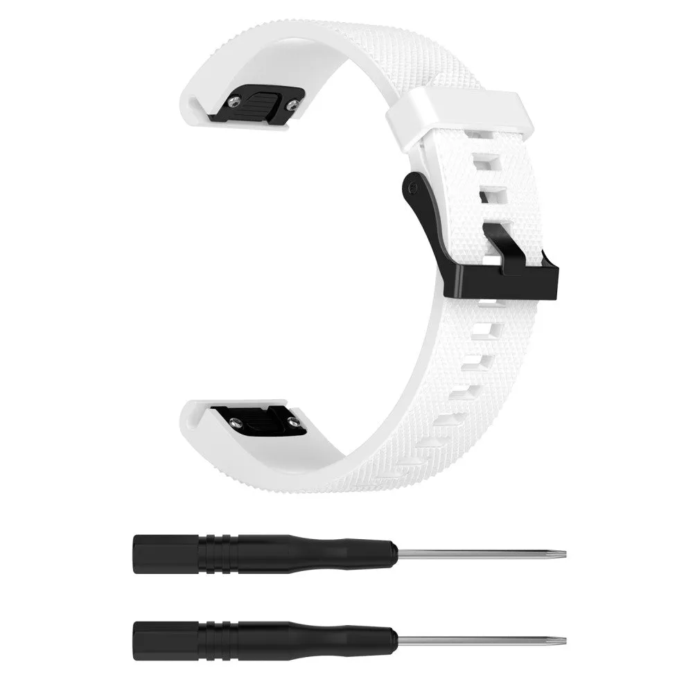 Garmin Fenix 6S / 6S Pro / 5S / 5S Plus replacement silicone sports bracelet (joint circumference: 160-210 mm) - White