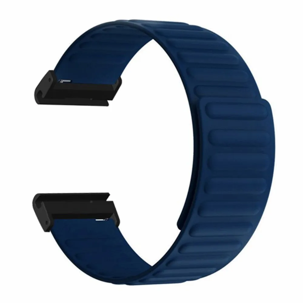 Garmin Fenix 6X Pro Sapphire Editions Silicone Sport Magnetic Watch Band - Dark Blue