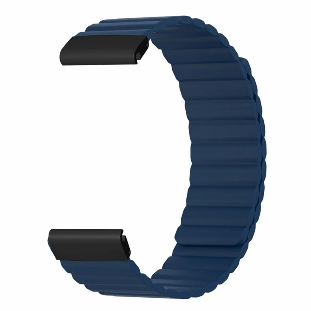 Garmin Fenix 6X Pro Sapphire Editions Silicone Sport Magnetic Watch Band - Dark Blue