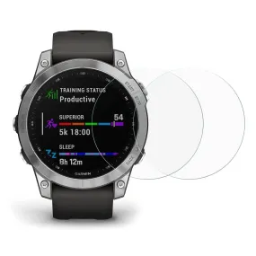 Garmin Fenix 7 Arc Edge Hærdet Glas Skærmbeskyttelse - 2 Pak - Gennemsigtigt