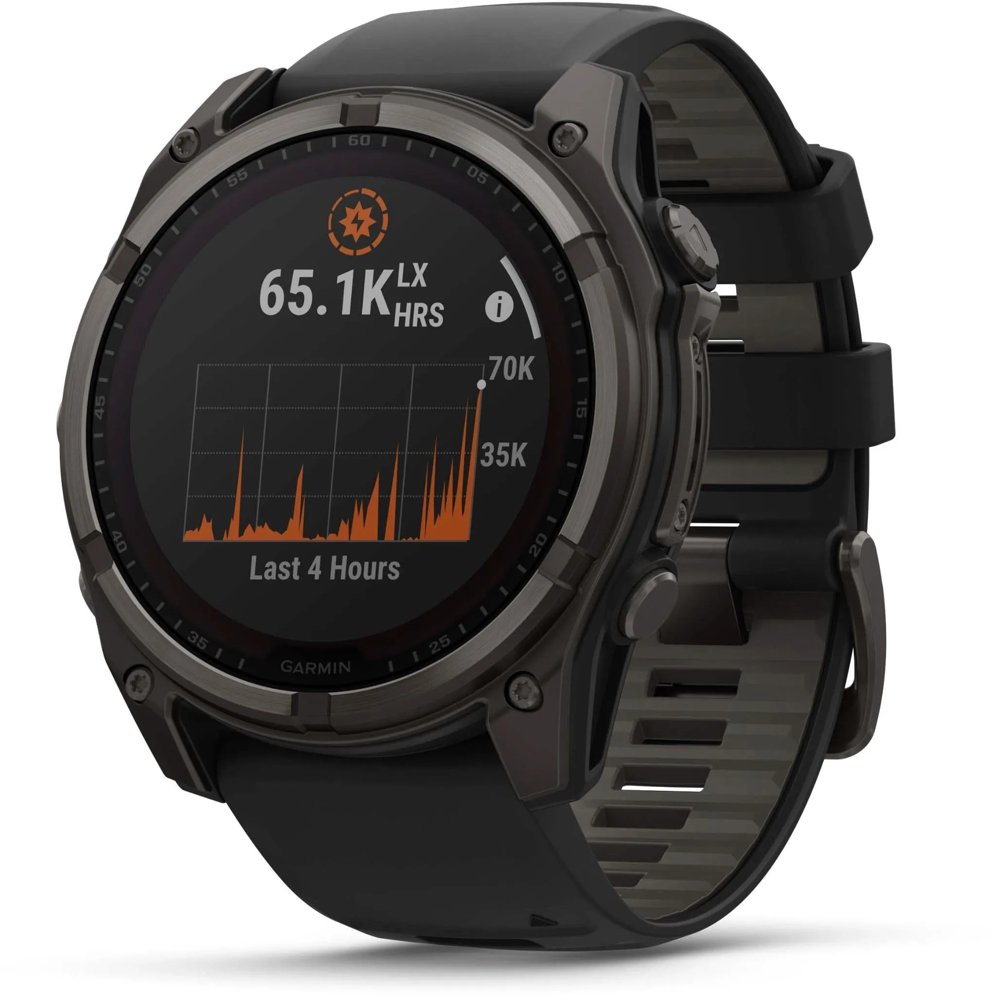 Garmin fenix® 8 51mm SOLAR Sapphire Edition Carbon Grey Titanium with Black   Pebble Grey Band