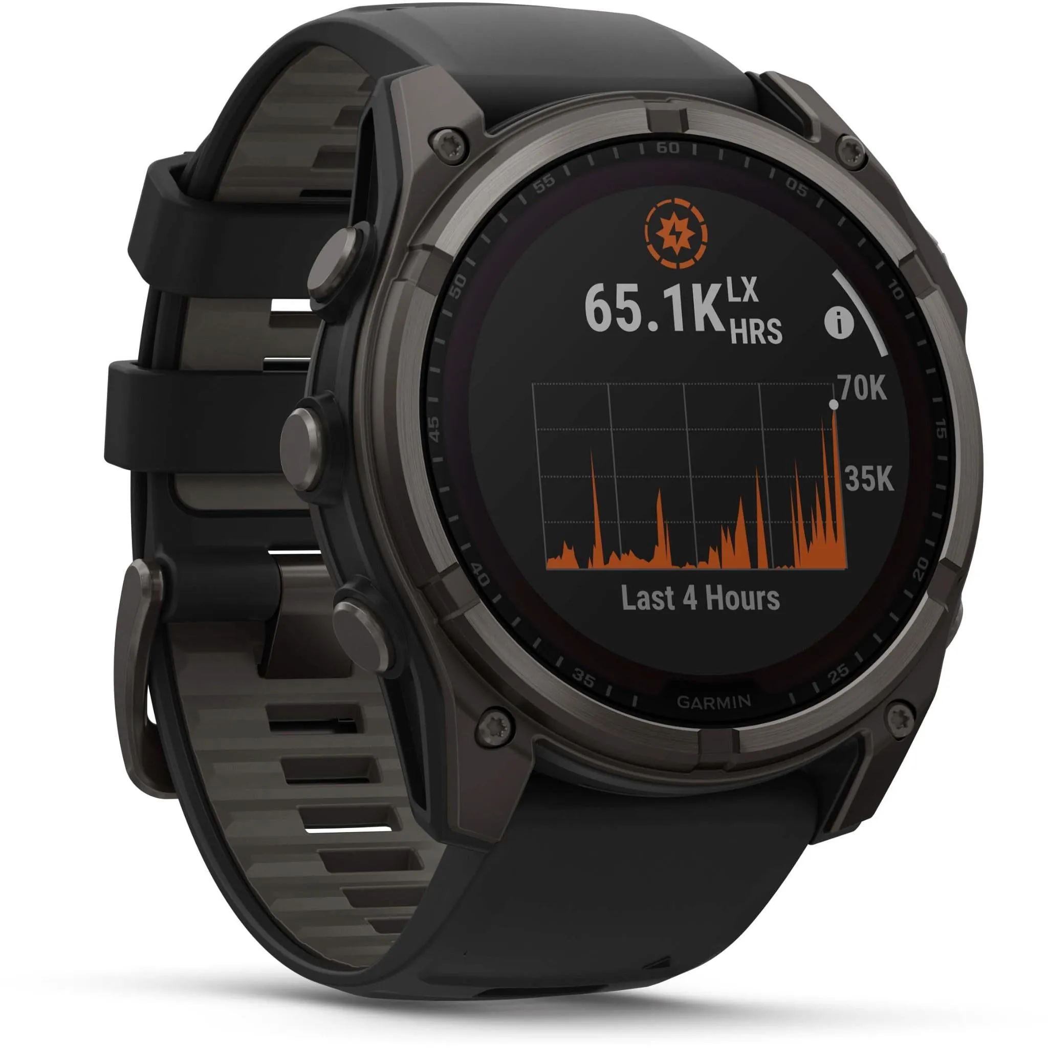 Garmin fenix® 8 51mm SOLAR Sapphire Edition Carbon Grey Titanium with Black   Pebble Grey Band