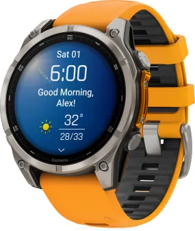 Garmin Fenix 8 AMOLED Sapphire 47mm HRM With GPS Multisport Watch - Orange