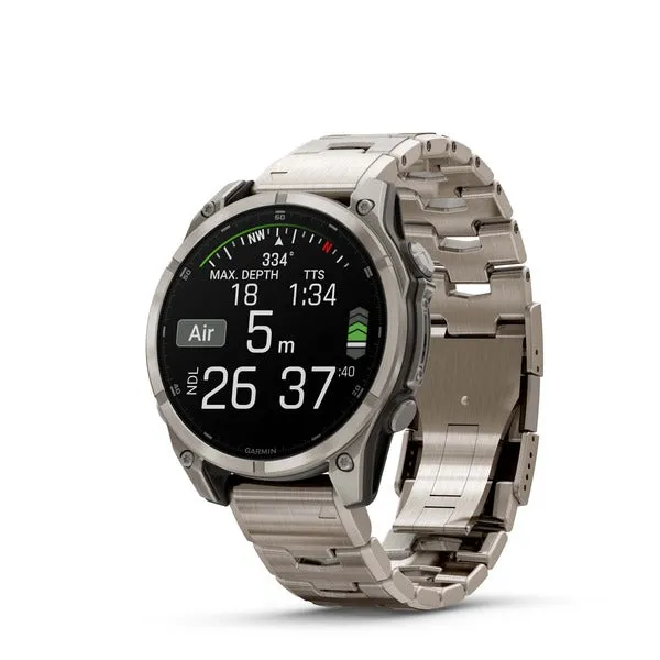 GARMIN Fenix 8 Amoled Sapphire Bare Titanium 47mm