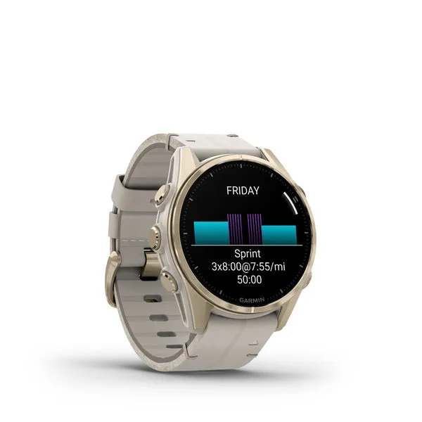 GARMIN Fenix 8 Amoled Sapphire soft gold stainless steel 43mm