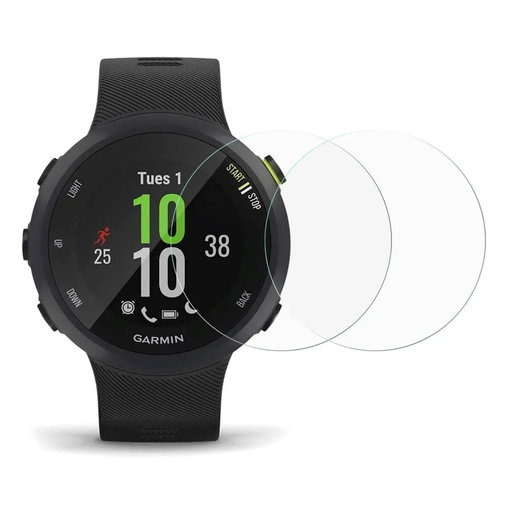 Garmin Forerunner 45 Plus Arc Edge Hærdet Glas Skærmbeskyttelse - 2 Pak - Gennemsigtigt