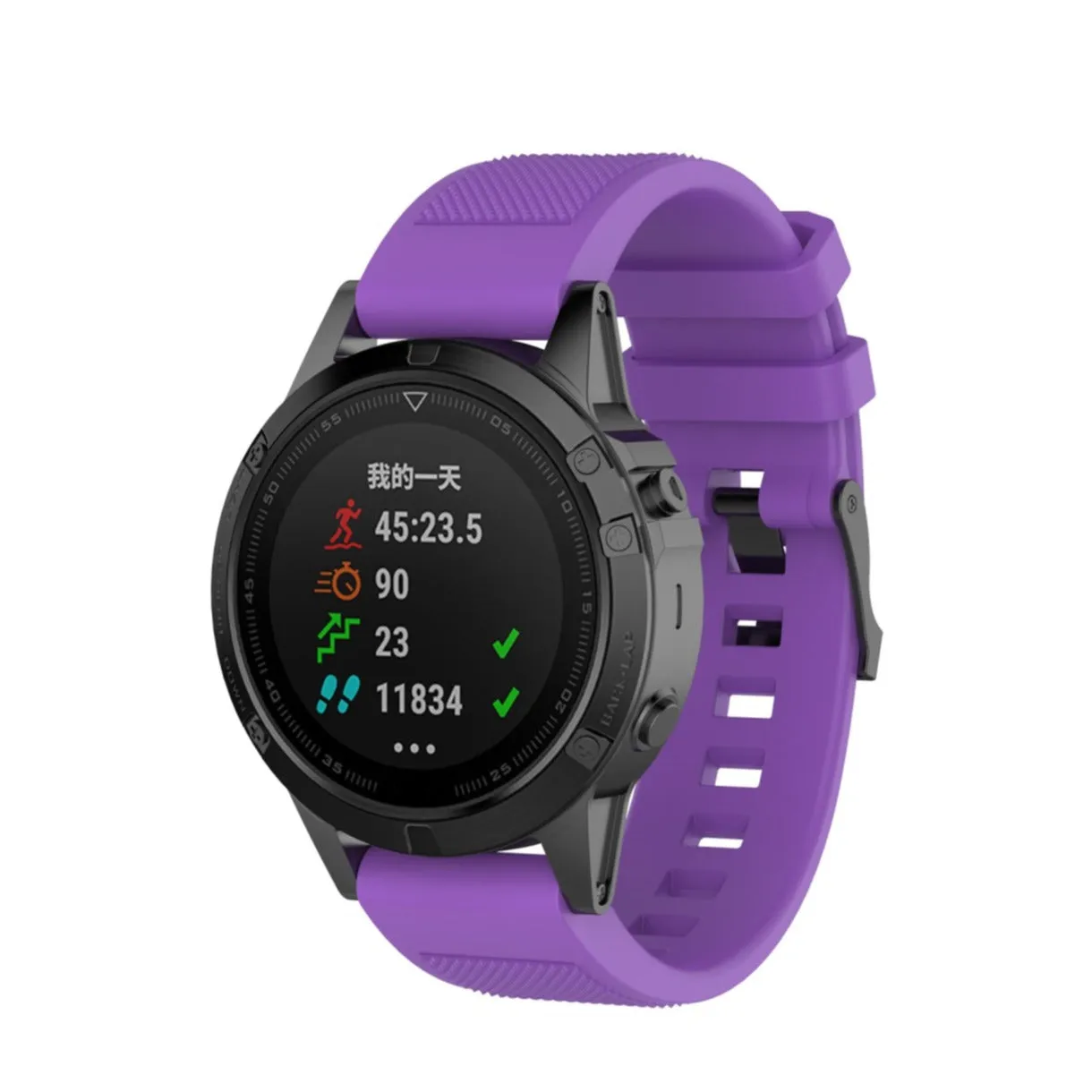 Garmin Forerunner 955 silicone sports bracelet with 22mm quick release (170-220 mm) - Purple