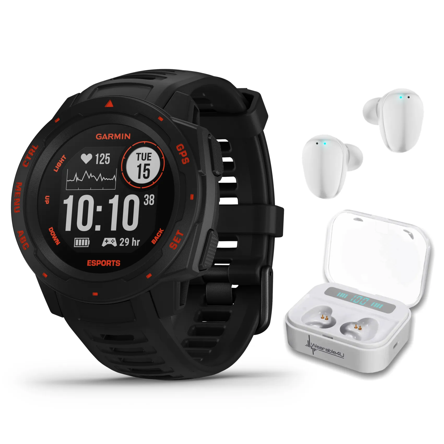 Garmin Instinct Esports Edition, Black Lava GPS Smartwatch for Esports Athletes (010-02064-73)