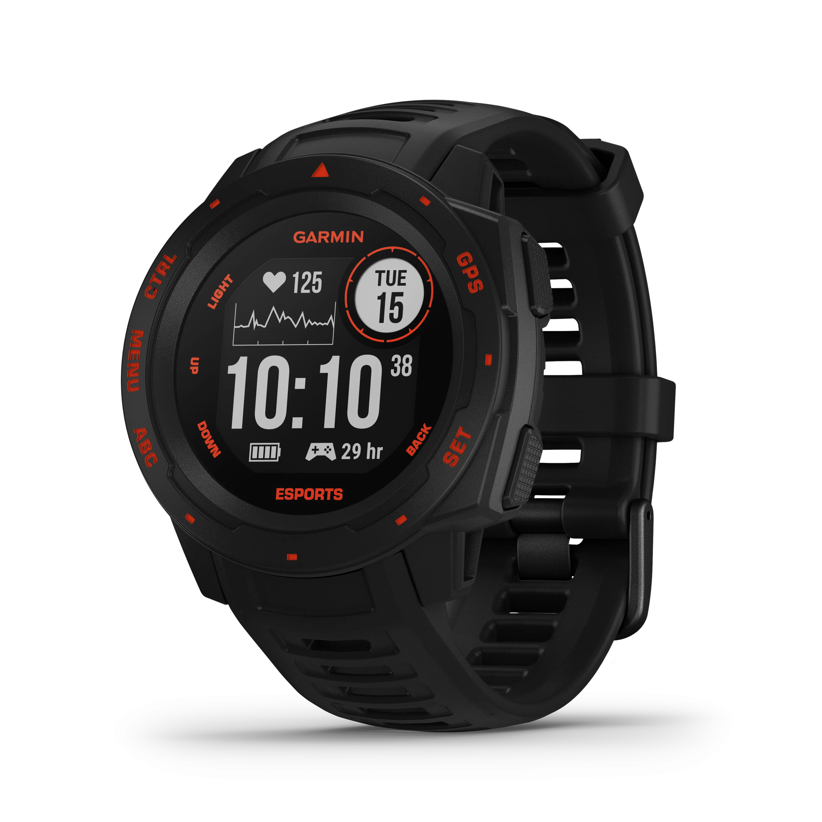 Garmin Instinct Esports Edition, Black Lava GPS Smartwatch for Esports Athletes (010-02064-73)