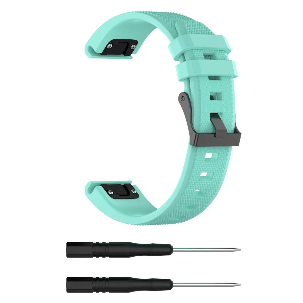 Garmin Quatix 6 silicone sports bracelet with 22mm quick release (170-220 mm) - Turquoise