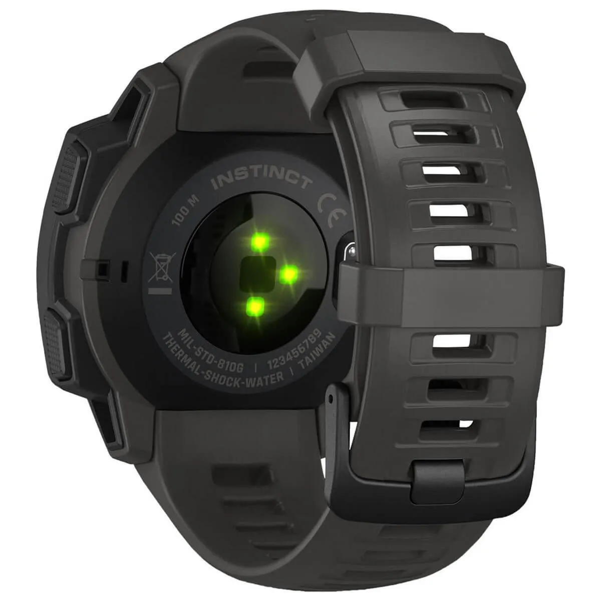 Garmin Unisex Watch - Instinct Multi Sensor Black Silicone Strap | 010-02064-00