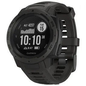 Garmin Unisex Watch - Instinct Multi Sensor Black Silicone Strap | 010-02064-00