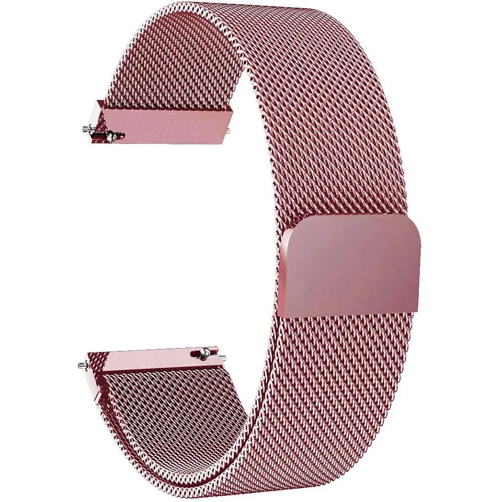 Garmin Venu / Vivoactive 3 / 3 Music milanese stainless steel watch strap - Rose Pink