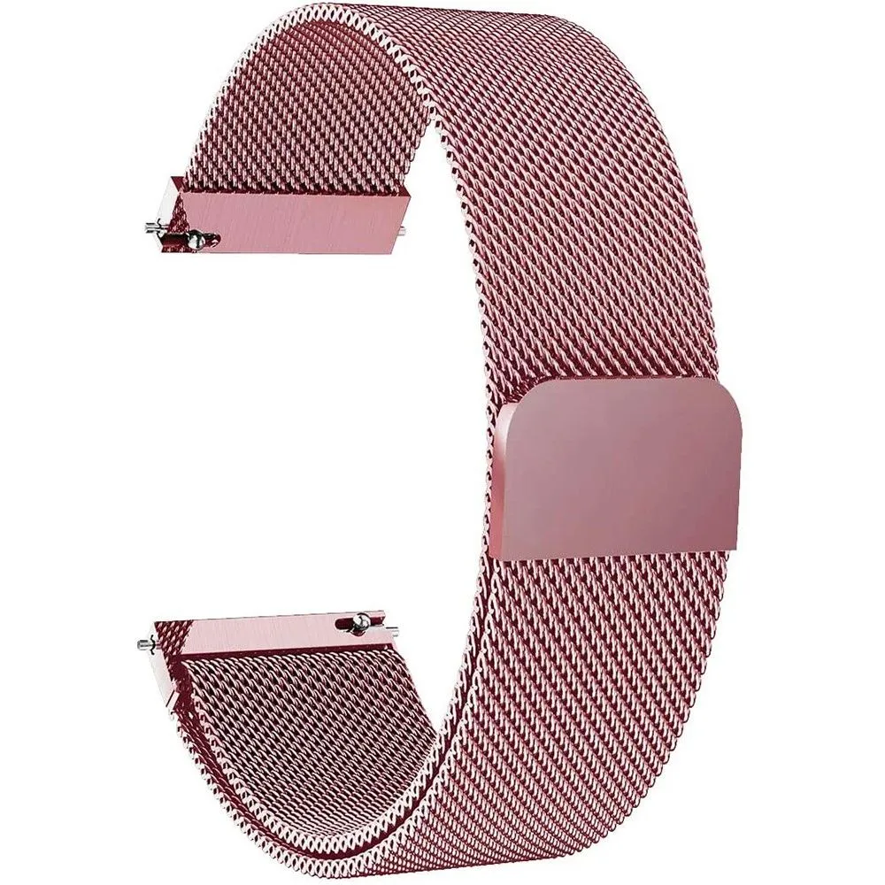 Garmin Venu / Vivoactive 3 / 3 Music milanese stainless steel watch strap - Rose Pink