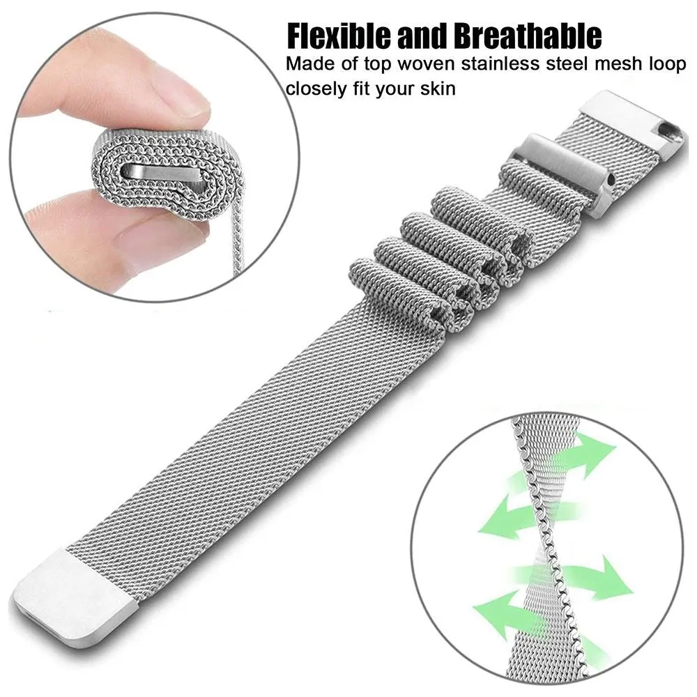 Garmin Venu / Vivoactive 3 / 3 Music milanese stainless steel watch strap - Silver