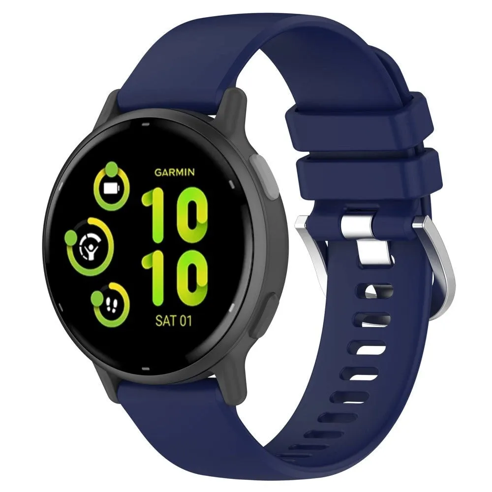 Garmin Vivoactive 5 Silikone Rem - Mørkeblå