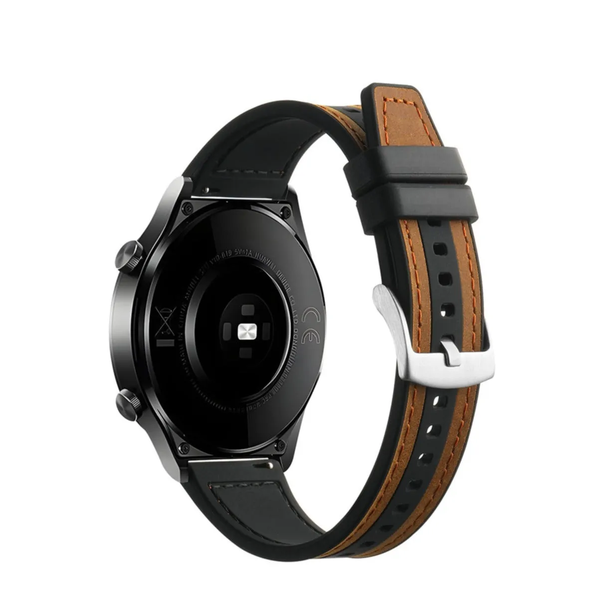 Garmin Vivomove Luxe genuine leather / silicone strap (joint circumference: 170-220mm) - dark brown / black