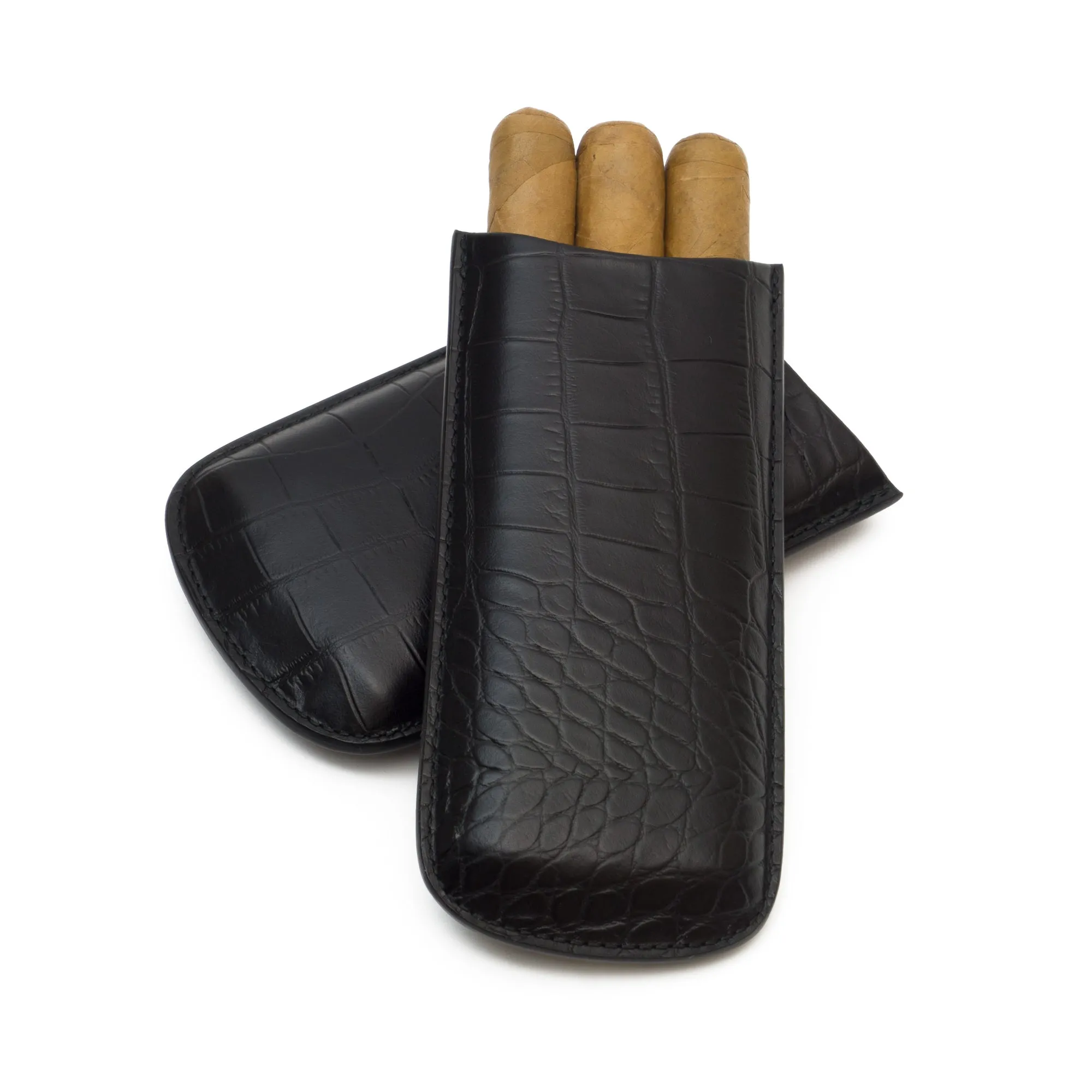 Genuine Croco Embossed Leather Cigar Case | TF400