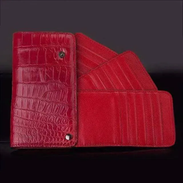 Genuine Crocodile Leather Skin Business Name Card Credit Holder ,Card Case