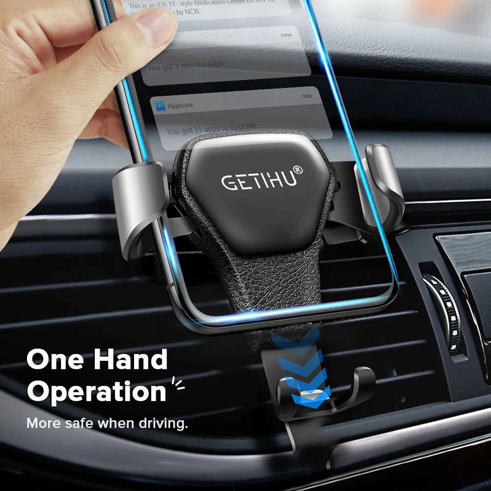 GETIHU Gravity Car Holder For Phone in Car Air Vent Clip Mount No Magnetic Mobile Phone Holder Cell Stand Support For iPhone X 7