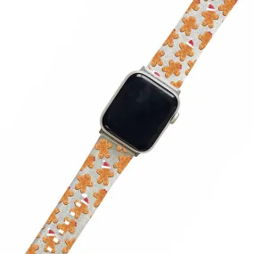 Gingerbread Friends Clear Glitter Smartwatch Strap