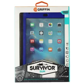 Griffin iPad Mini 4 Case with Built-in Stand, Black and Blue Survivor Slim