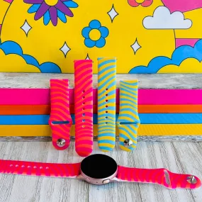 Groovy Vibes Print Silicone Band For Samsung Watch (Two Colors Available)