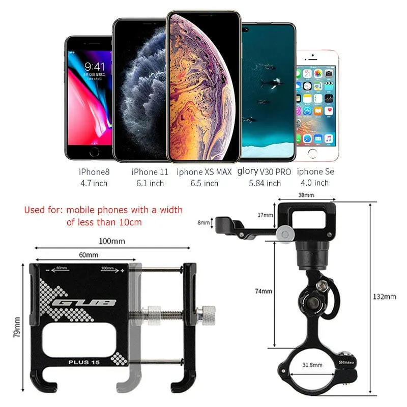 GUB Bicycle Phone Holder 360 Degree Rotation Universal Bike Motorcycle Handlebar Stand Cycling Phone Bracket Bicycle Accessories