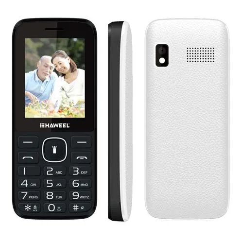 Haweel X1 Mobile Phone 2.4 inch Network 2G Dual SIM Super Big Speaker Support FM / TF / Torch Russian Keyboard Older Phone