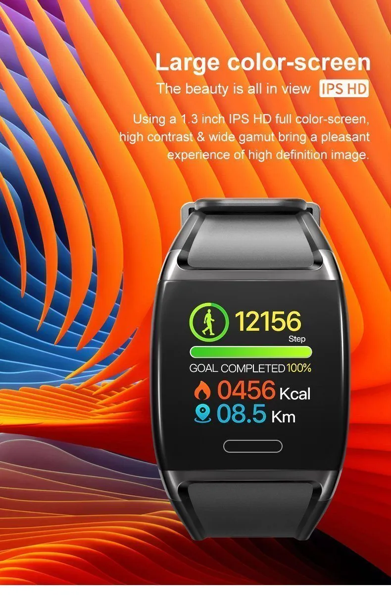 HD Screen Smartwatch Heart Rate Blood Pressure Oxygen Monitor Stopwatch Multi-Sport Smart Watch For Android iOS