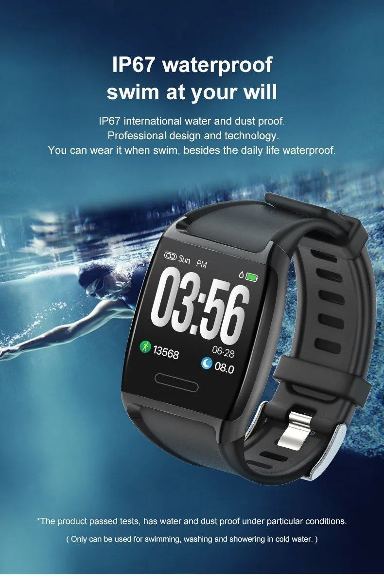 HD Screen Smartwatch Heart Rate Blood Pressure Oxygen Monitor Stopwatch Multi-Sport Smart Watch For Android iOS