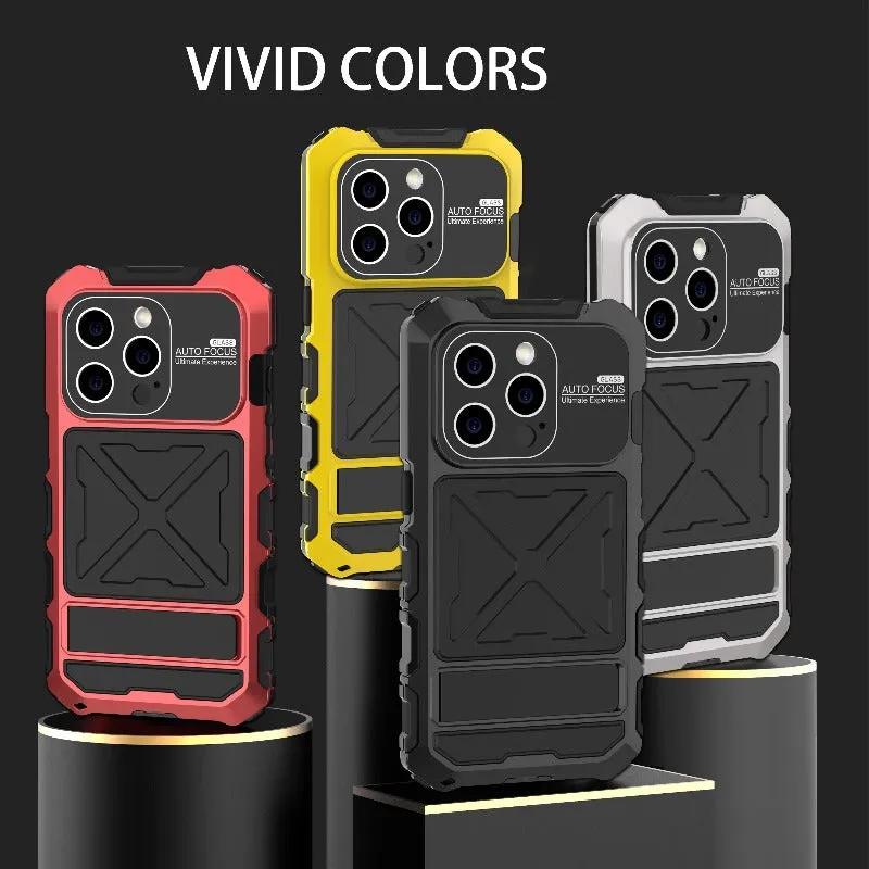 Heavy Duty Military Grade Rugged Phone Case with Kickstand with Screen for iPhone