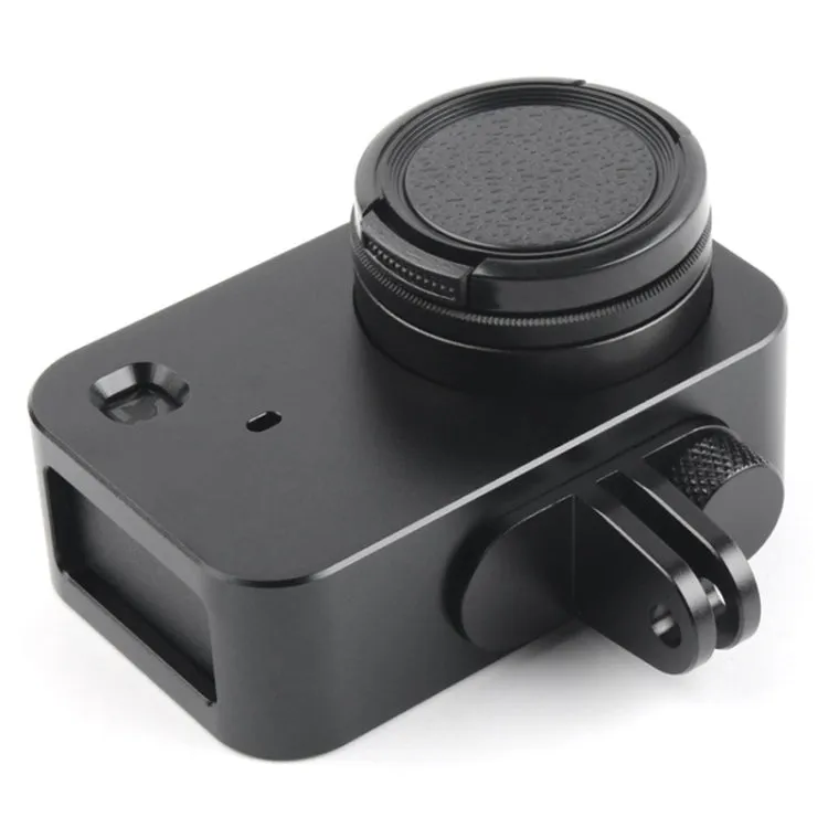 Housing Shell Aluminum Alloy Protective Cage with 37mm Filter Lens & Lens Cap & Screw for Xiaomi Mijia Small Camera (Black)