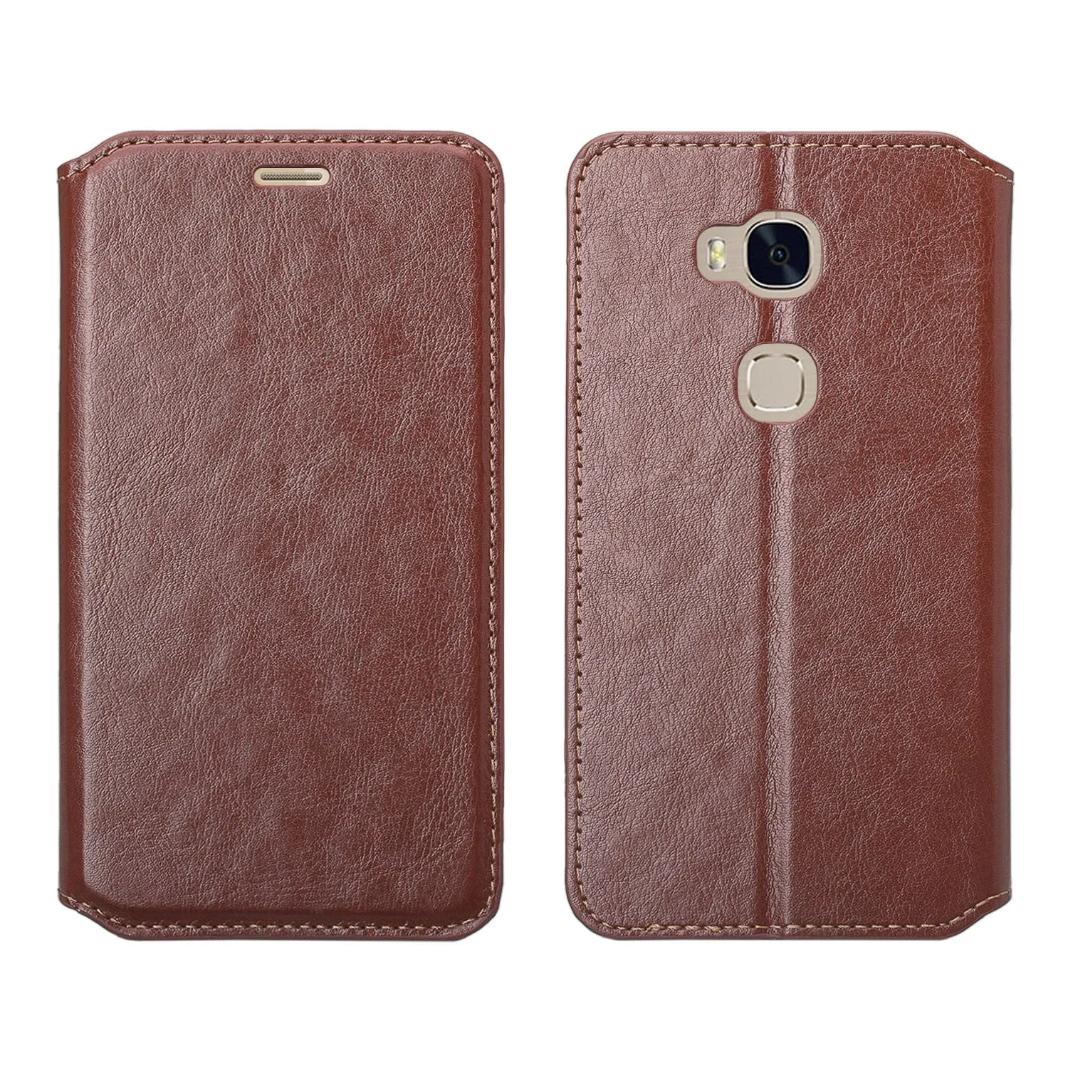 Huawei Sensa LTE Case, Pu Leather Magnetic Fold[Kickstand] Wallet Case with ID & Credit Card Slots for Huawei Sensa LTE - Brown