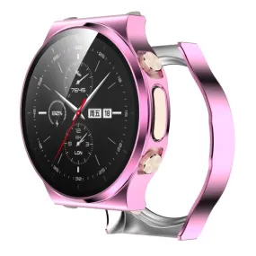 Huawei Watch GT 2 Pro shiny cover with tempered glass - Pink