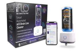 iFLO® Smart Automated AC Drain Line Cleaning System, Includes 36oz Cartridge that last up to 6 months   Subscription