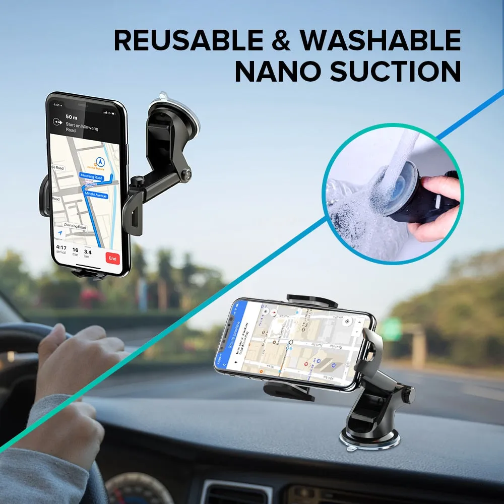 INIU Sucker Car Phone Holder 360 Mount in Car Stand No Magnetic Support Mobile Cell Cellphone Smartphone For iPhone X Max Xiaomi