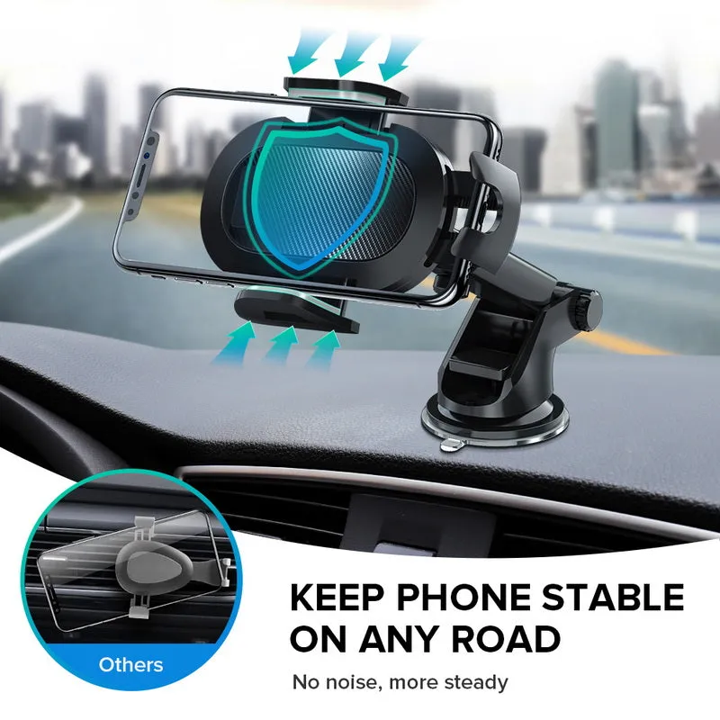 INIU Sucker Car Phone Holder 360 Mount in Car Stand No Magnetic Support Mobile Cell Cellphone Smartphone For iPhone X Max Xiaomi