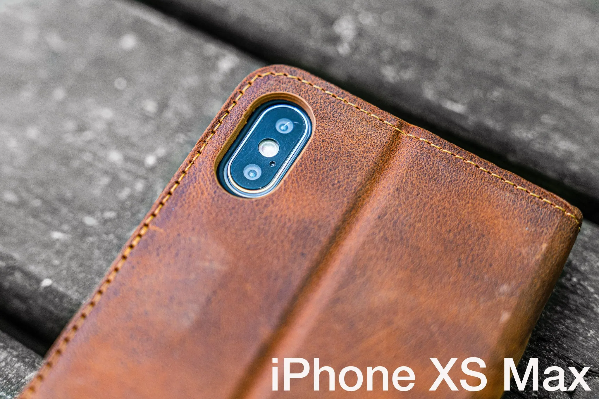 iPhone XS-MAX Leather Wallet Case - No.01