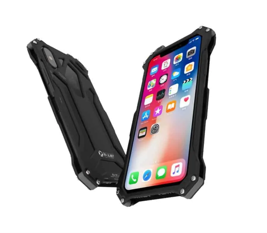 iPhone X/XS Case Slim Aluminum Metal By Gorilla Cases - (Black)