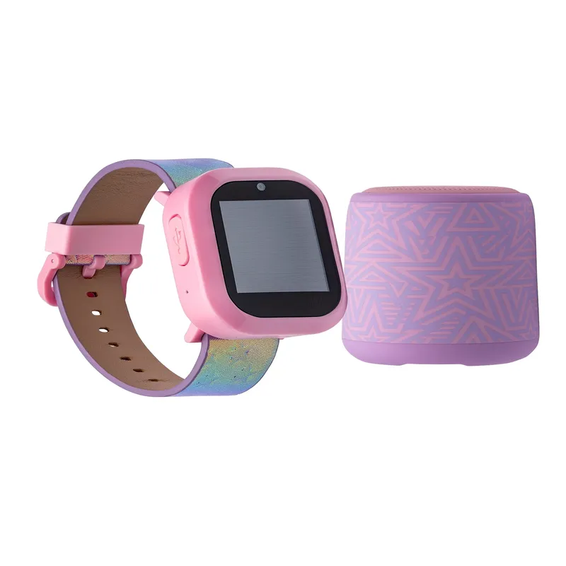 iTech Jr Kids Musical Notes Smartwatch - Silicone Strap and LED Bluetooth Speaker