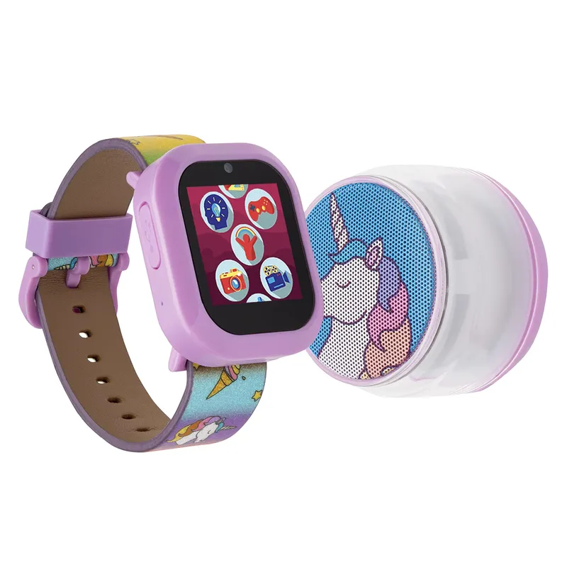 iTech Jr Kids Musical Notes Smartwatch - Silicone Strap and LED Bluetooth Speaker