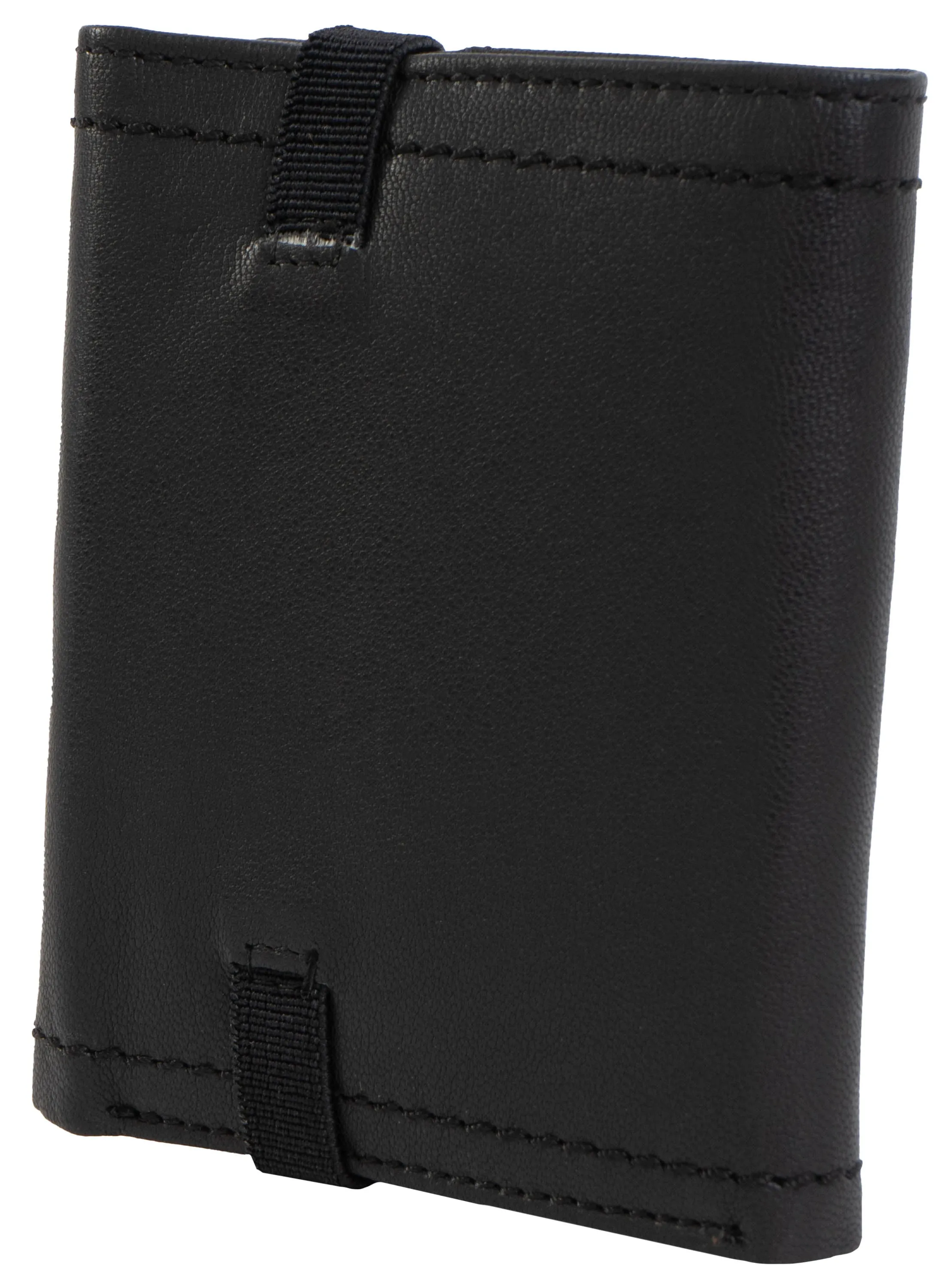 Jack Abrahams Goat Nappa Leather Bi-Fold Slim Wallet Black