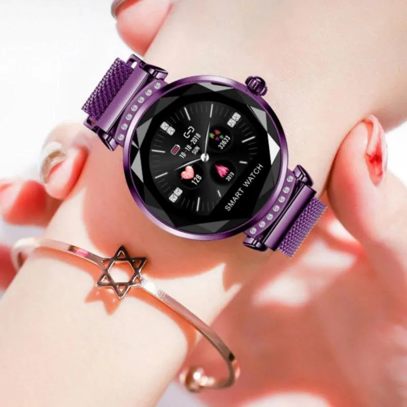 Ladies 3D Diamond Glass Smartwatch