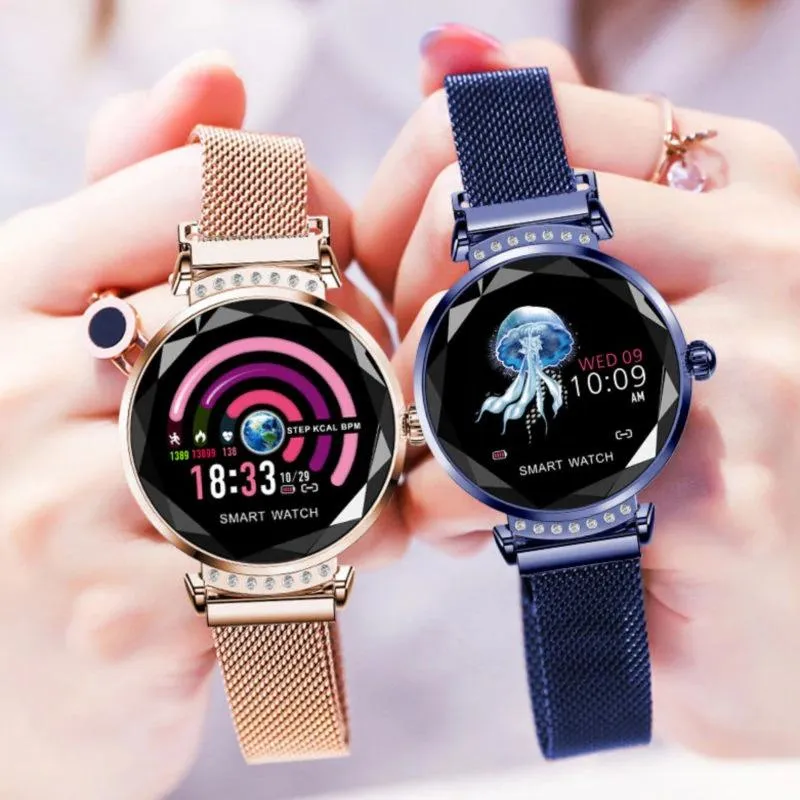 Ladies 3D Diamond Glass Smartwatch