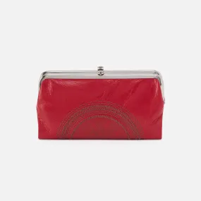 Lauren Clutch-Wallet In Polished Leather - Hibiscus