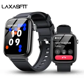 LAXASFIT 2024 New Bluetooth Call Smart Watch Men Women Full Touch Screen Sports Fitness Pedometer Smart Watch for Android iPhone